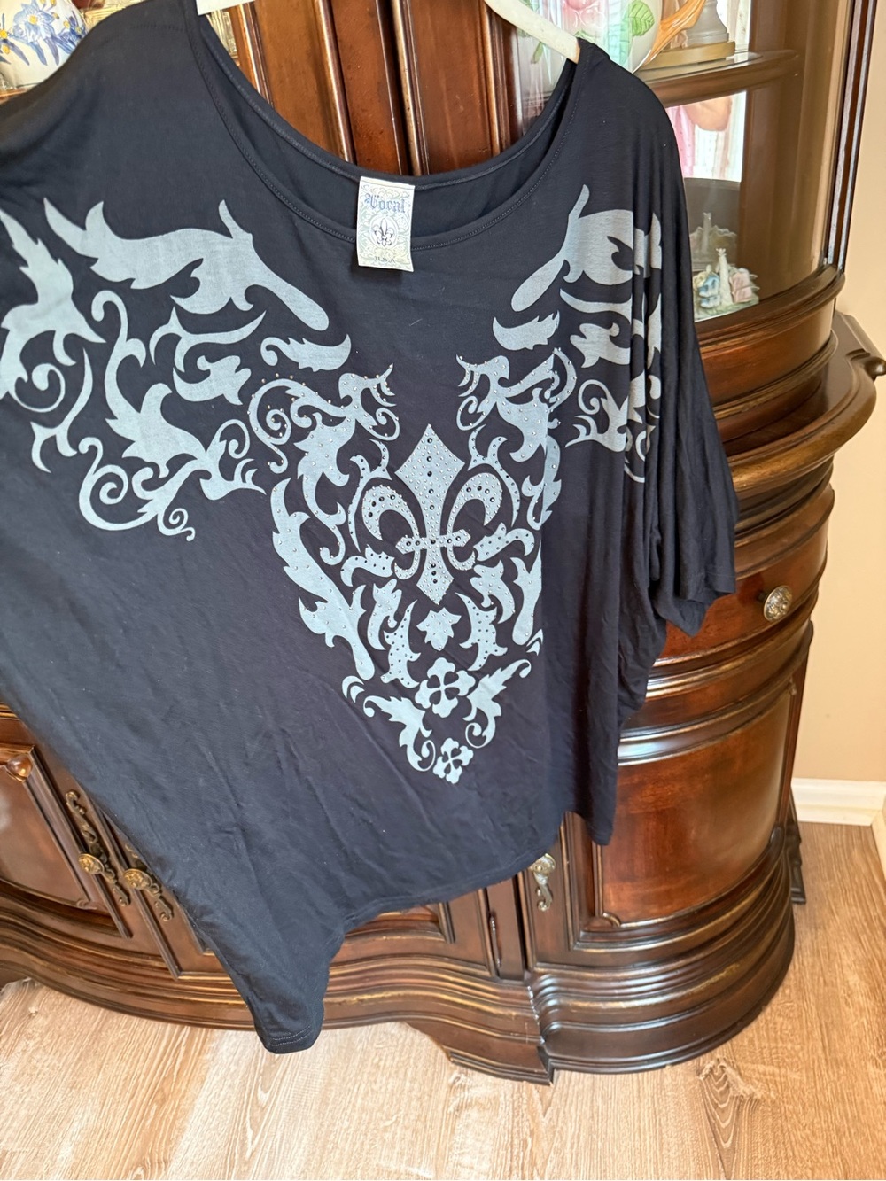 Vocal Black Short Sleeve Tee with Silver Graphic